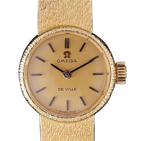 omega deville gold watch vintage|vintage omega de ville ladies watch.